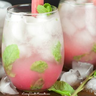 Rhubarb Mojito - delicious sweet cocktail that's refreshing and has lot's of flavor. Enjoy entertaining friends and family with this tasty tropical drink.